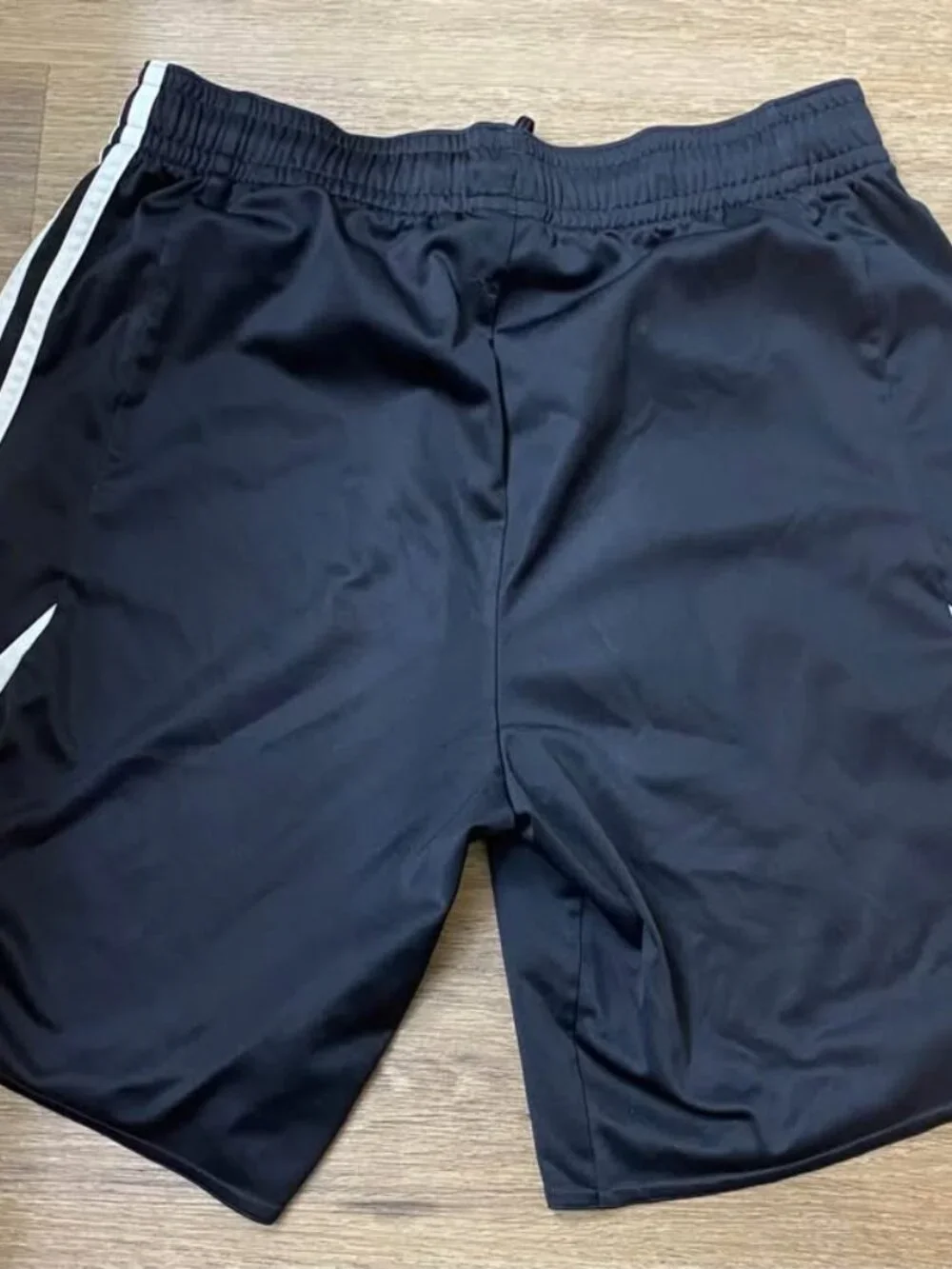 Adidas Men’s Medium Climacool Athletic Running Soccer Shorts Black White 3-Strip
